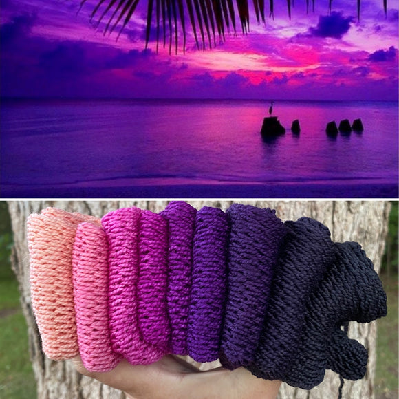Berry Sunset, Hand Dyed Yarn, Gradient yarn