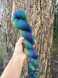 Frozen Leaves, Yak Sock Yarn, 430 yards, SWM/Yak/Nylon