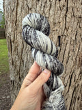 Hand Dyed Speckled Gradients,  Hand dyed Yarn, 138  yards, Bulky, Grey