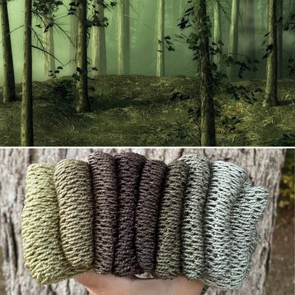 Moss and Ferns, Hand Dyed Yarn, Gradient, 600 yards