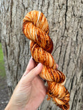 Hand Dyed Speckled Gradients,  Hand dyed Yarn, 138 yards, Bulky, Burnt Orange