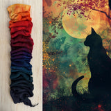 Marbled Jeweled Rainbow , Hand Dyed Yarn, Gradient Yarn
