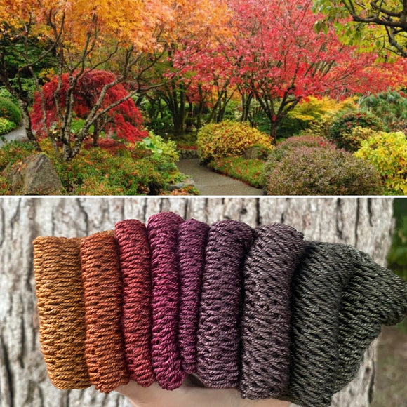 October Garden, SWM/SILK/YAK, fingering weight