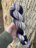 Lavender Rise, Zebra Effect yarn, SWMerino