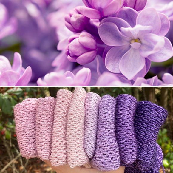 Easter Hyacinth, Gradient Dyed Yarn, Hand Dyed Yarn, 600 yards, Shawl Length Yarn