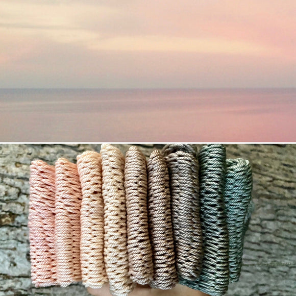 Just Beachy, DK weight, 460 yards, SWM/SILK