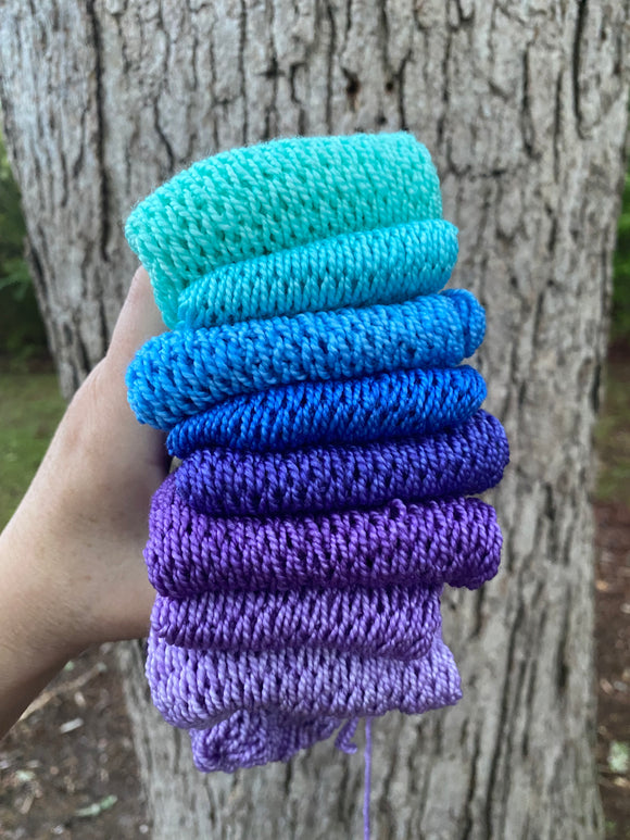 Calico Succulent, Gradient Dyed Yarn, Hand Dyed Yarn, 600 yards, Shawl Length Yarn