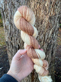 Fawn, Gradient, Hand dyed Yarn, Worsted, 218 yds