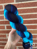 Black Petal, Hand Dyed Yarn, Gradient Yarn