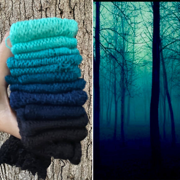 Eerie Forest, Gradient Lace weight Yarn