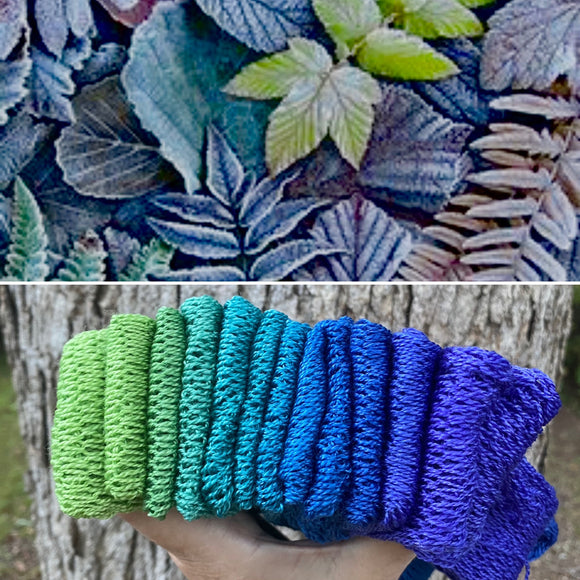 Frozen Leaves, Lace weight, 875 yards
