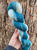 Icy Spruce, Gradient Dyed Yarn, Hand Dyed Yarn