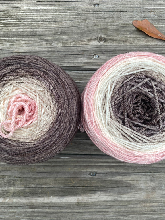 Pink/Brown, Extra Large Skein, 250g, Worsted Weight