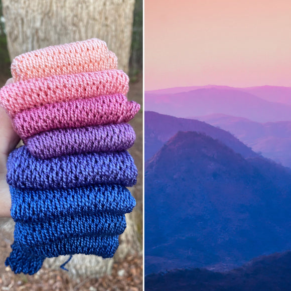 Awaking Horizon, Gradient Dyed Yarn, Hand Dyed Yarn, 600 yards, Shawl Length Yarn