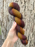 Autumn Pumpkin, Yak Sock Yarn, 430 yards, SWM/Yak/Nylon