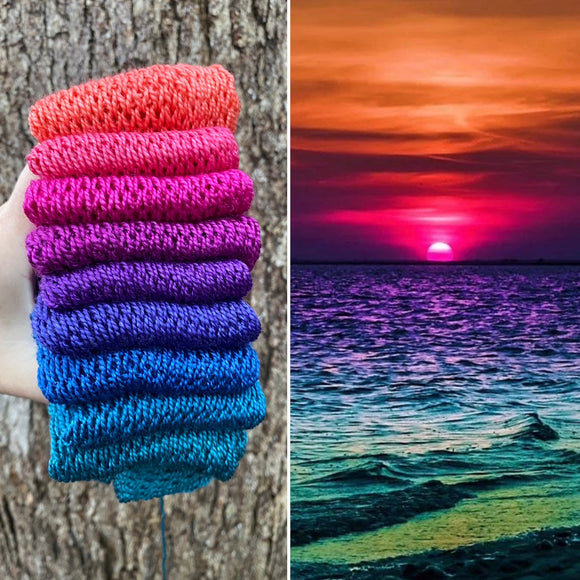 Chroma Hue, Hand Dyed Yarn, Gradient