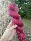 Autumn Raspberry, SWM/SILK/YAK, 600 yards, fingering weight