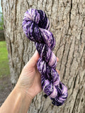 Hand Dyed Speckled Gradients,  Hand dyed Yarn, 137  yards, Bulky, Purple