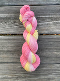 Flamingo Sunshine, Gradient Dyed Yarn, Hand Dyed Yarn, 600 yards