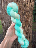 Aqua, Gradient Dyed Yarn, Hand Dyed Yarn, 400 yards