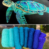 Sea Turtle, Gradient Dyed Yarn, Hand Dyed Yarn, 600 yards, Shawl Length Yarn