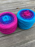 Kelly, Gradient Yarn, Extra Large Skein, 250g, Yarn, Worsted Weight, Indie Yarn