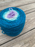 Summer Lilac, Gradient Yarn, Extra Large Skein, 250g, Yarn, Worsted Weight, Indie Yarn