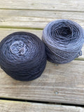 Black to grey, Boomerang, DK weight, 924 yards, SW Merino