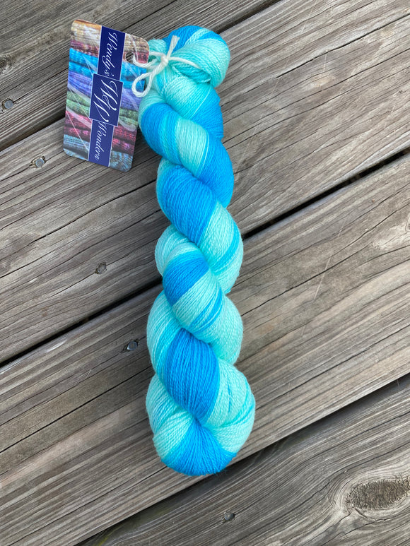 Aqua/Turquoise, Boomerang Gradient, Lace gradient, 875 yards