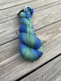 Green/Navy, Overdyed, Boomerang Gradient, Lace gradient, 875 yards