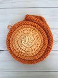 Orange, Gradient, Hand dyed Yarn, Worsted, 218 yds